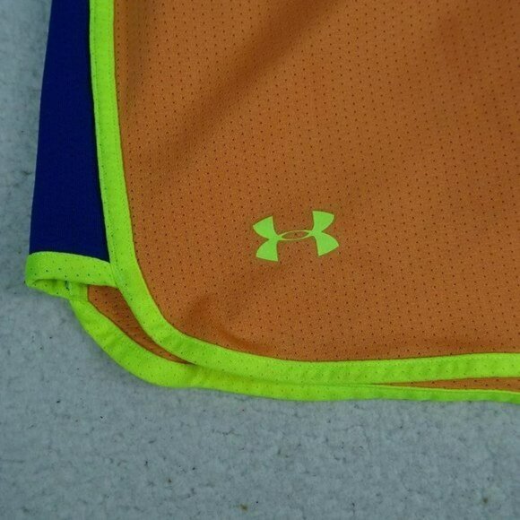 Under Armour Orange/Yellow/Purple Tie Heat Gear Loose Shorts Small - Picture 3 of 7